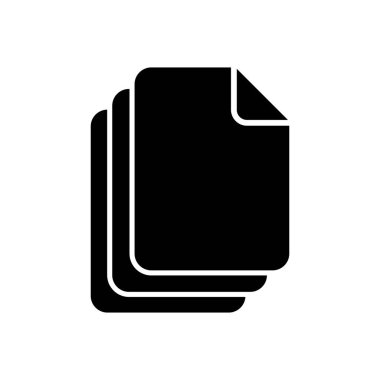 Belge simgesi vektörü. Kağıt ikonu. Dosya Simgesi