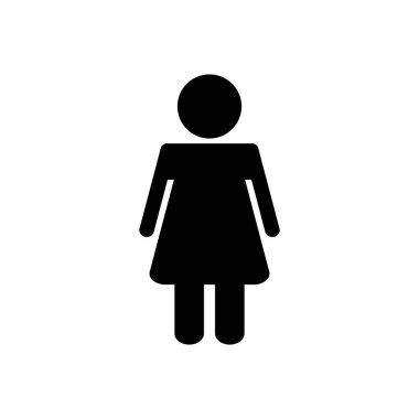 Kadın ikon vektörü. kadın simge vektörü
