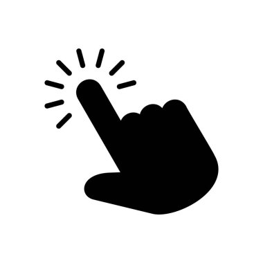 El imleç simgesi. İmleç simgesi vektörü. el imleç simgesi tıklaması