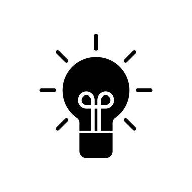 Lamba simgesi vektörü. Ampul simgesi vektörü. fikir sembolü.