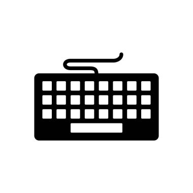 Klavye simgesi vektörü. Klavye vektör sembolü