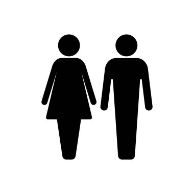Erkek ve kadın ikon vektörü. erkek ve kadın sembolü