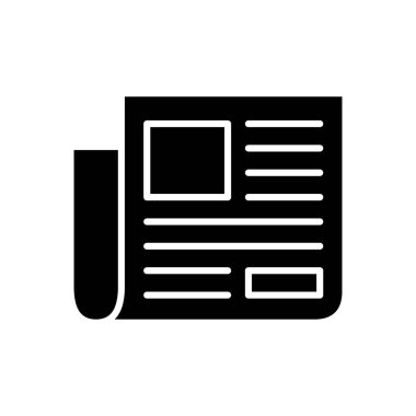 Gazete ikonu vektörü. haber kağıdı vektör işareti