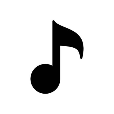 Müzik ikonu vektörü. nota simgesi vektörü