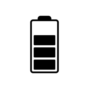 Batarya vektör simgesi. Şarj seviyesi. pil yükleme simgesi