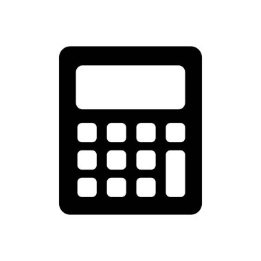 Hesap makinesi ikon vektörü. Hesap makinesi simgesi. hesap makinesi vektörü