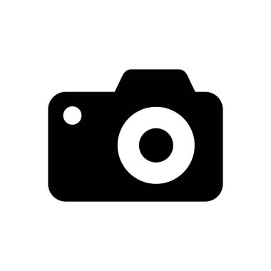 Kamera simgesi vektörü. Fotoğraf makinesi simgesi. kamera fotoğrafçılık simgesi.