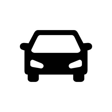 Araba ikonu vektörü. Araba vektör simgesi. küçük sedan