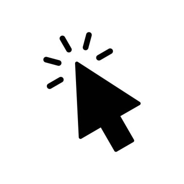 Simge vektörüne tıklayın. işaret ok simgesi. imleç simgesi vektörü