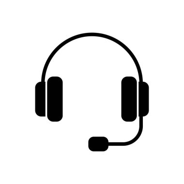 Kulaklık ikonu vektörü. Headvector simgesi simgeleri