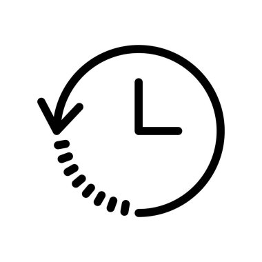 Tarih simgesi vektörü. son olay geçmişi