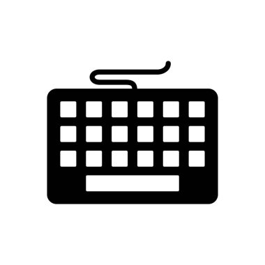 Klavye simgesi vektörü. Klavye vektör sembolü