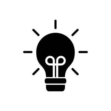 Lamba simgesi vektörü. Ampul simgesi vektörü. fikir sembolü.