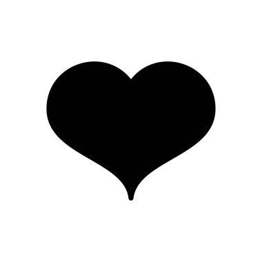 Aşk ikonu vektörü. Kalp ikonu vektörü. Simge vektörü gibi.