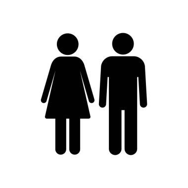Erkek ve kadın ikon vektörü. erkek ve kadın sembolü