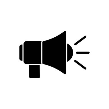 Megafon ikon vektörü. Hoparlör simgesi vektörü.