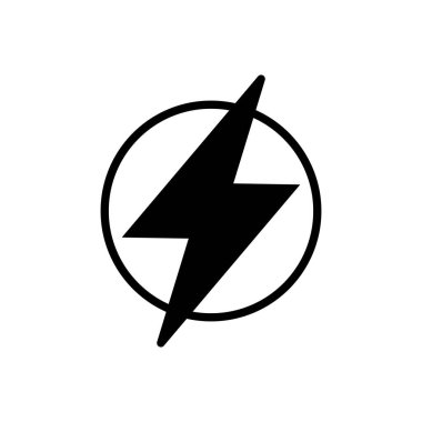 Güç simgesi vektörü. Güç Düğmesi Simgesi. Elektrik gücü.