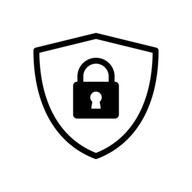 Güvenlik simgesi vektörü. Koruma ikonu. Özel hayat. vpn