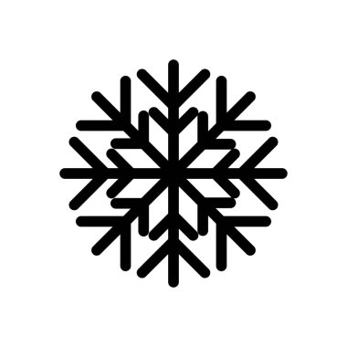 Kar ikonu vektörü. kar Tanesi simgesi vektörü