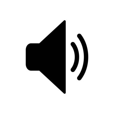 Sözcü simgesi vektörü. Hacim simgesi vektörü. Hoparlör ikon vektörü. ses sembolü