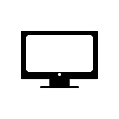 Televizyon ikonu vektörü. televizyon simgesi vektörü