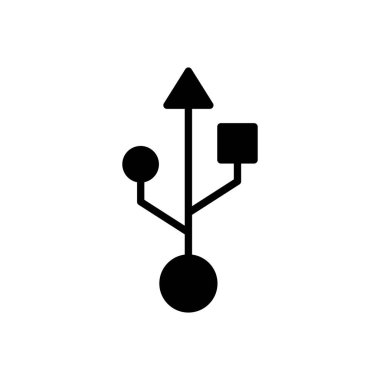 Usb simge vektörü. Flash disk simgesi vektörü