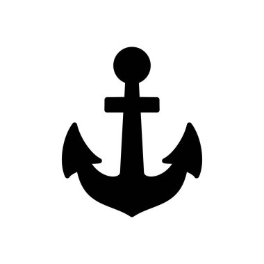 Çapa simgesi vektörü. Çapa sembolü logosu. Çapa deniz simgesi.