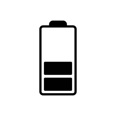 Batarya vektör simgesi. Şarj seviyesi. pil yükleme simgesi