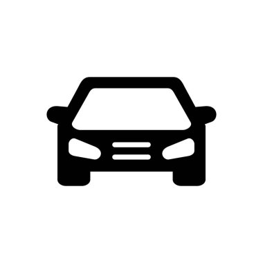 Araba ikonu vektörü. Araba vektör simgesi. küçük sedan