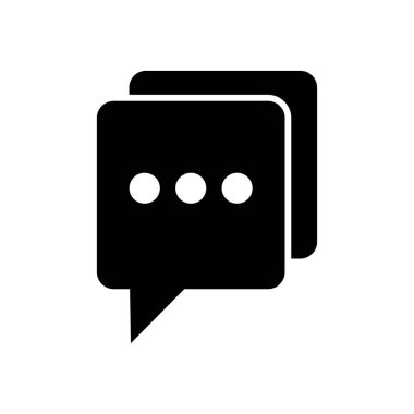 Sohbet ikonu vektörü. Konuşma balonu ikonu. Yorum simgesi vektörü. Mesaj var. Bizimle irtibata geç