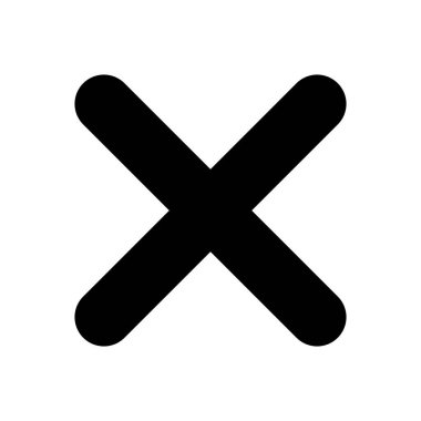 Vektör simgesini kapat. Simge vektörünü sil. çapraz işaret