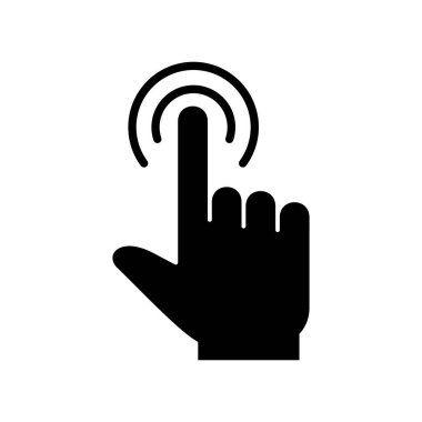 Simge vektörüne elle tıkla. işaret simgesi vektörü. el imleç simgesi vektörü