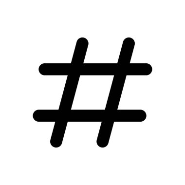 Etiket simgesi vektörü. hashtag sembolü