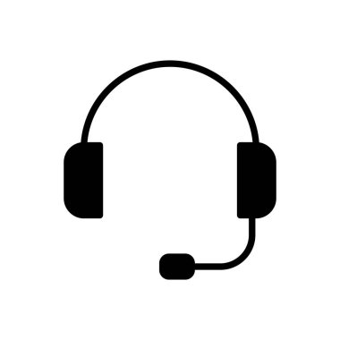 Kulaklık ikonu vektörü. Headvector simgesi simgeleri