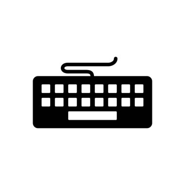 Klavye simgesi vektörü. Klavye vektör sembolü