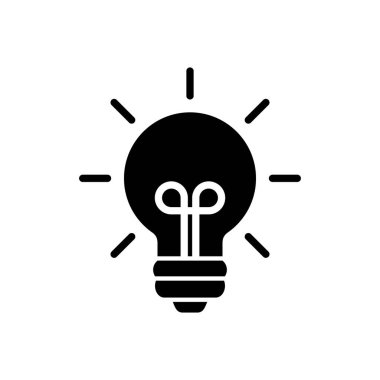 Lamba simgesi vektörü. Ampul simgesi vektörü. fikir sembolü.