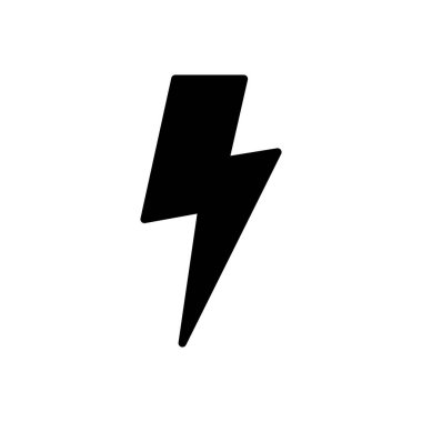 Şimşek simgesi vektörü. Elektrik ikon vektörü. Güç simgesi. enerji işareti