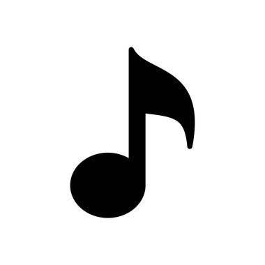 Müzik ikonu vektörü. nota simgesi vektörü