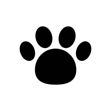 Paw icon vector. paw print icon vector. dog or cat paw clipart