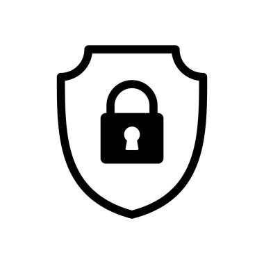 Güvenlik simgesi vektörü. Koruma ikonu. Özel hayat. vpn