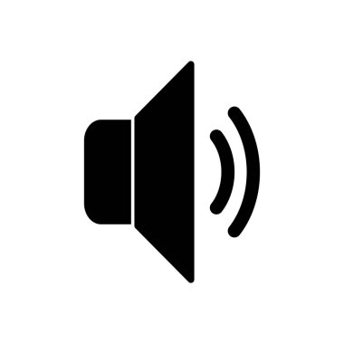 Sözcü simgesi vektörü. Hacim simgesi vektörü. Hoparlör ikon vektörü. ses sembolü