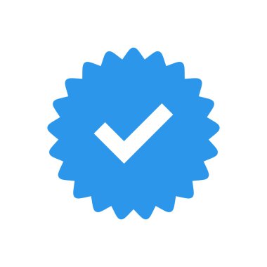 Doğrulanmış simge vektörü. Doğrulama işareti. onaylanmış simge