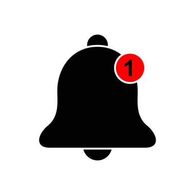 Bell Simgesi vektörü. Web sitenizin tasarımı için bildirim simgesi