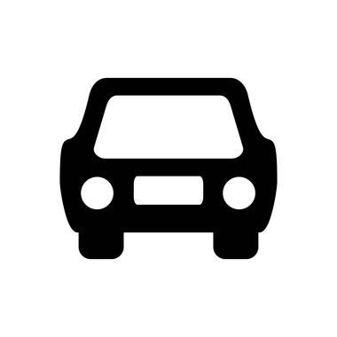 Araba ikonu vektörü. Araba vektör simgesi. küçük sedan