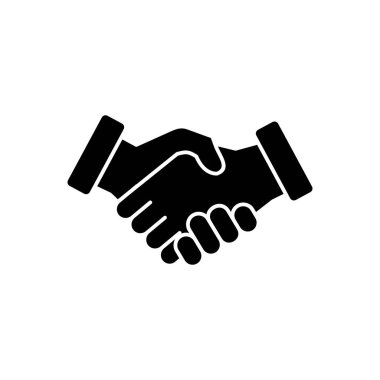 Tokalaşma ikonu vektörü. İş tokalaşması. iletişim anlaşması