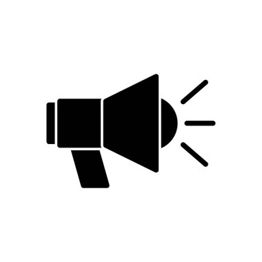 Megafon ikon vektörü. Hoparlör simgesi vektörü.