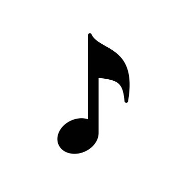 Müzik ikonu vektörü. nota simgesi vektörü