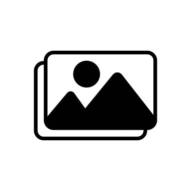 Resim simgesi vektörü. fotoğraf galerisi simgesi