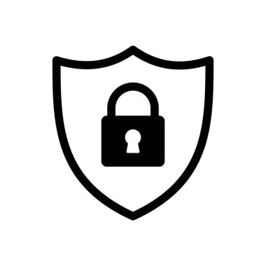 Güvenlik simgesi vektörü. Koruma ikonu. Özel hayat. vpn