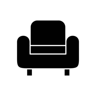 Koltuk simgesi vektörü. kanepe ikonu çizimi